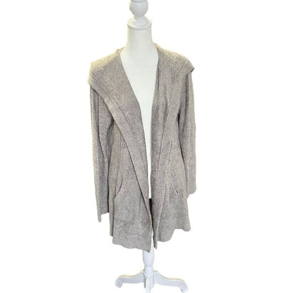Barefoot Dreams Cozy Chic Lite Open Front Hooded Cardigan NWT Small - Picture 1 of 6